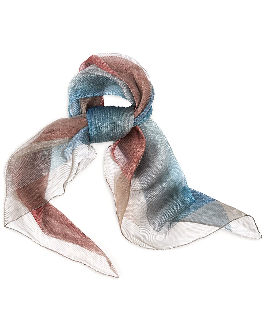 Saachi Pleated Ombre Glitz Silk Scarf In Multi