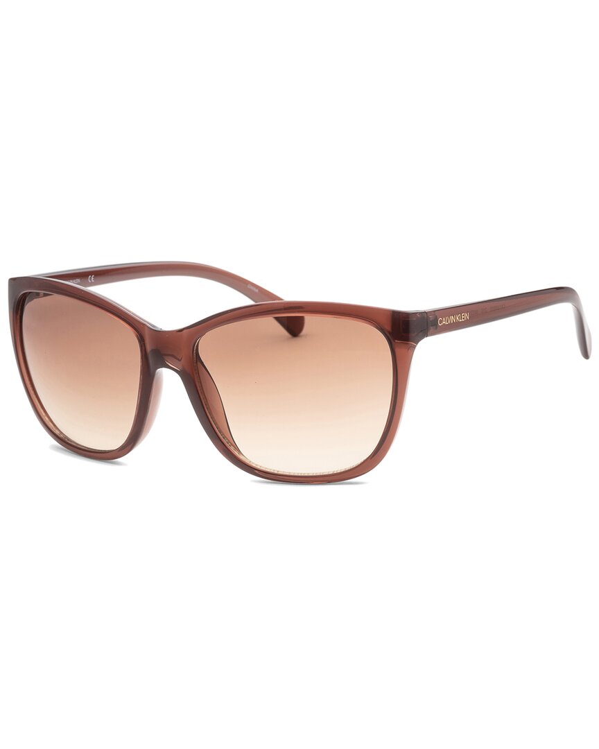 Calvin Klein Women's 60 Mm Sunglasses In Brown
