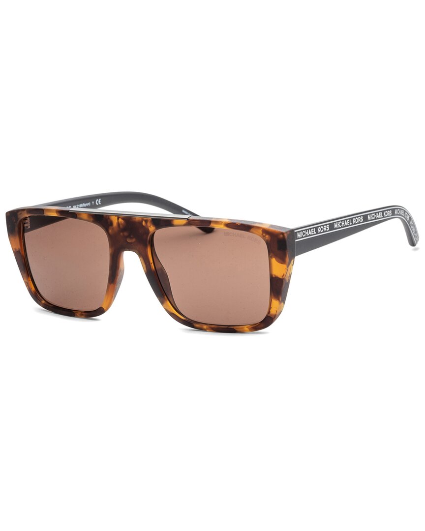 Shop Michael Kors Men's Mk2159 55mm Sunglasses In Brown