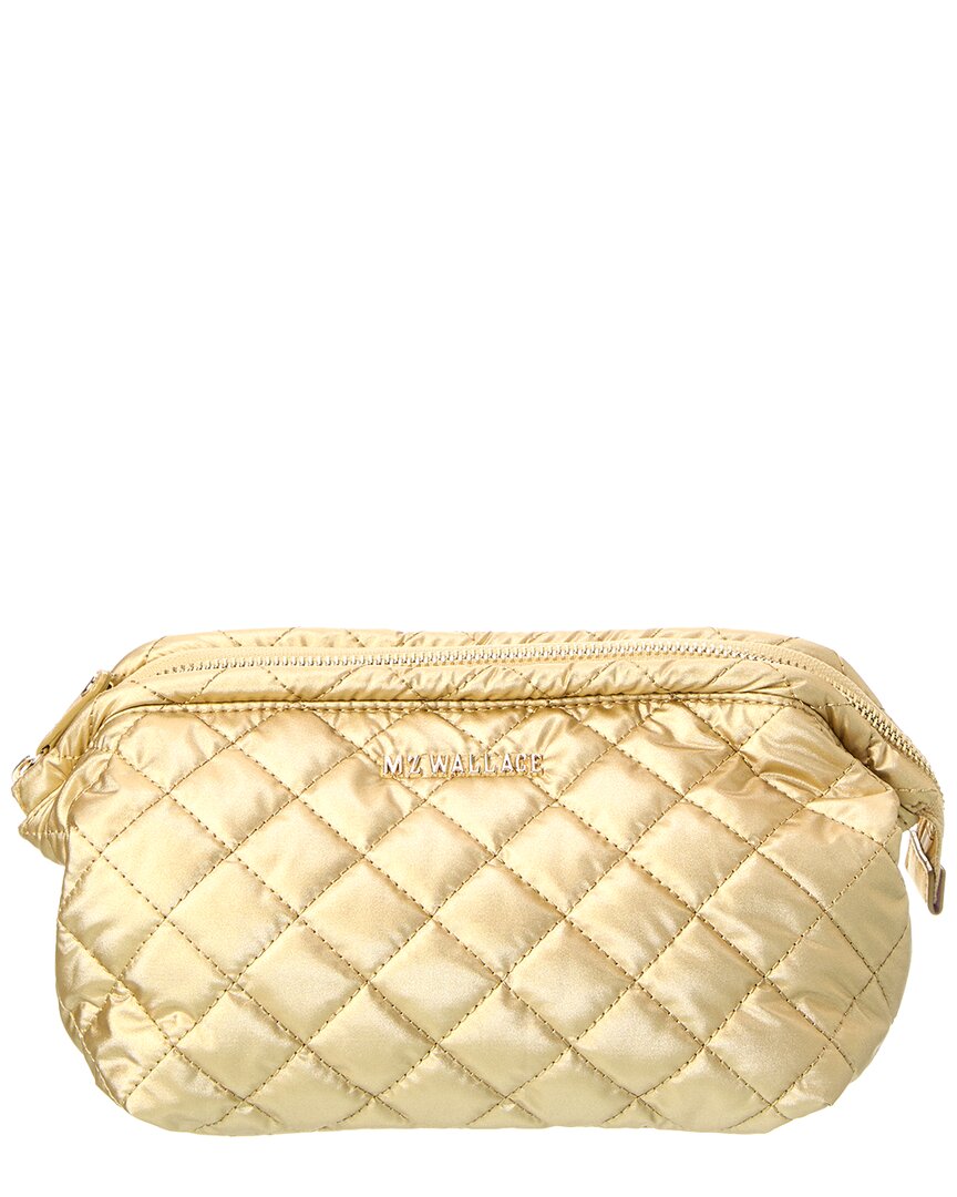 Mz Wallace Crosby Frame Cosmetic Bag In Gold