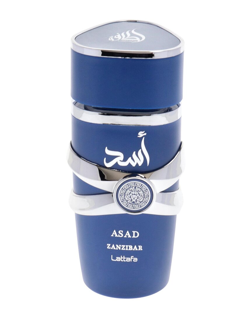 Lattafa Men's 3.4oz Asad Zanzibar Edp In Transparent
