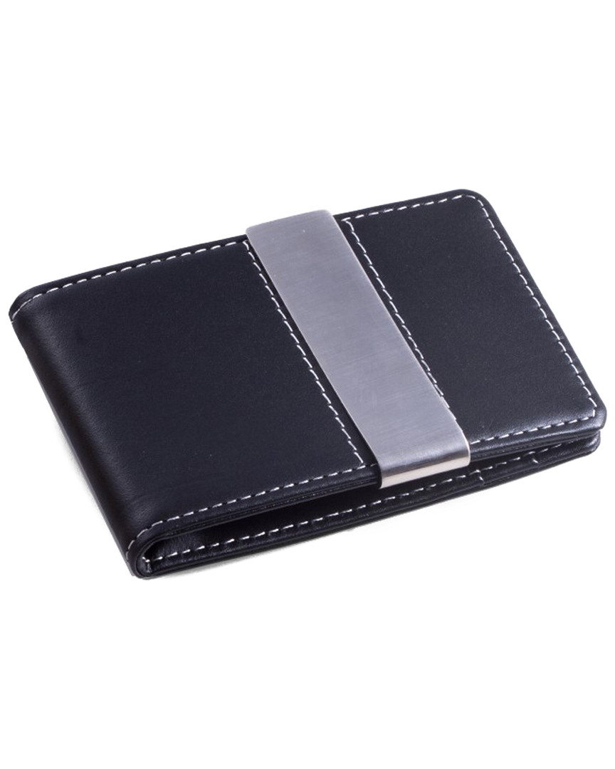 Bey-berk Black Leather Wallet And Money Clip