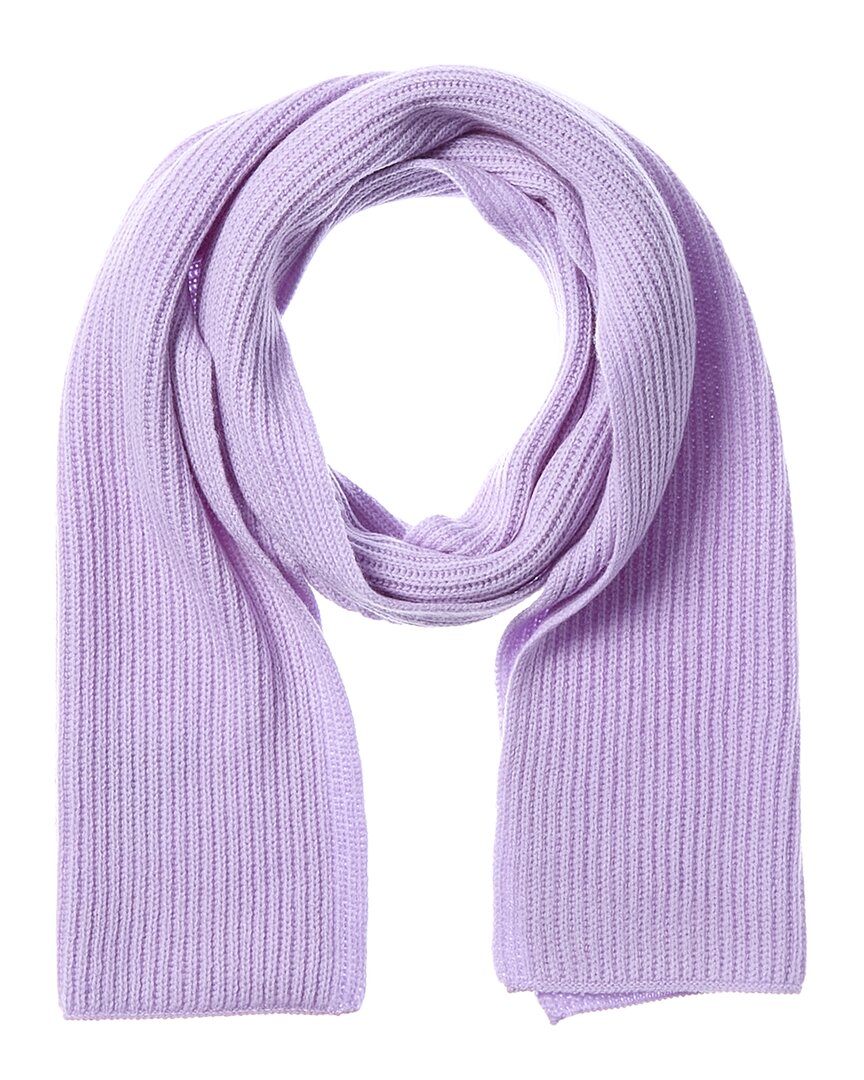 Naadam Collection Ribbed Wool & Cashmere-blend Scarf In Purple