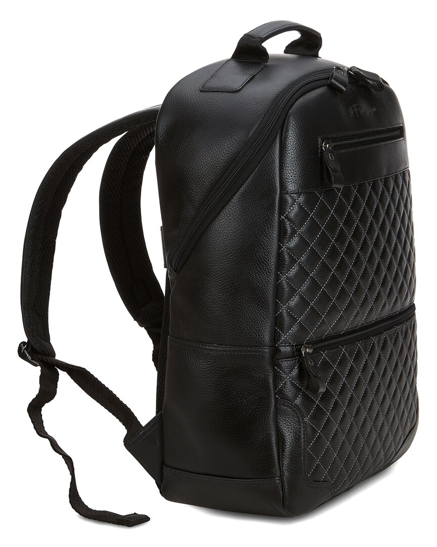 Gernie Nyc 52's Carrier Quilted Leather Nap Sack In Black