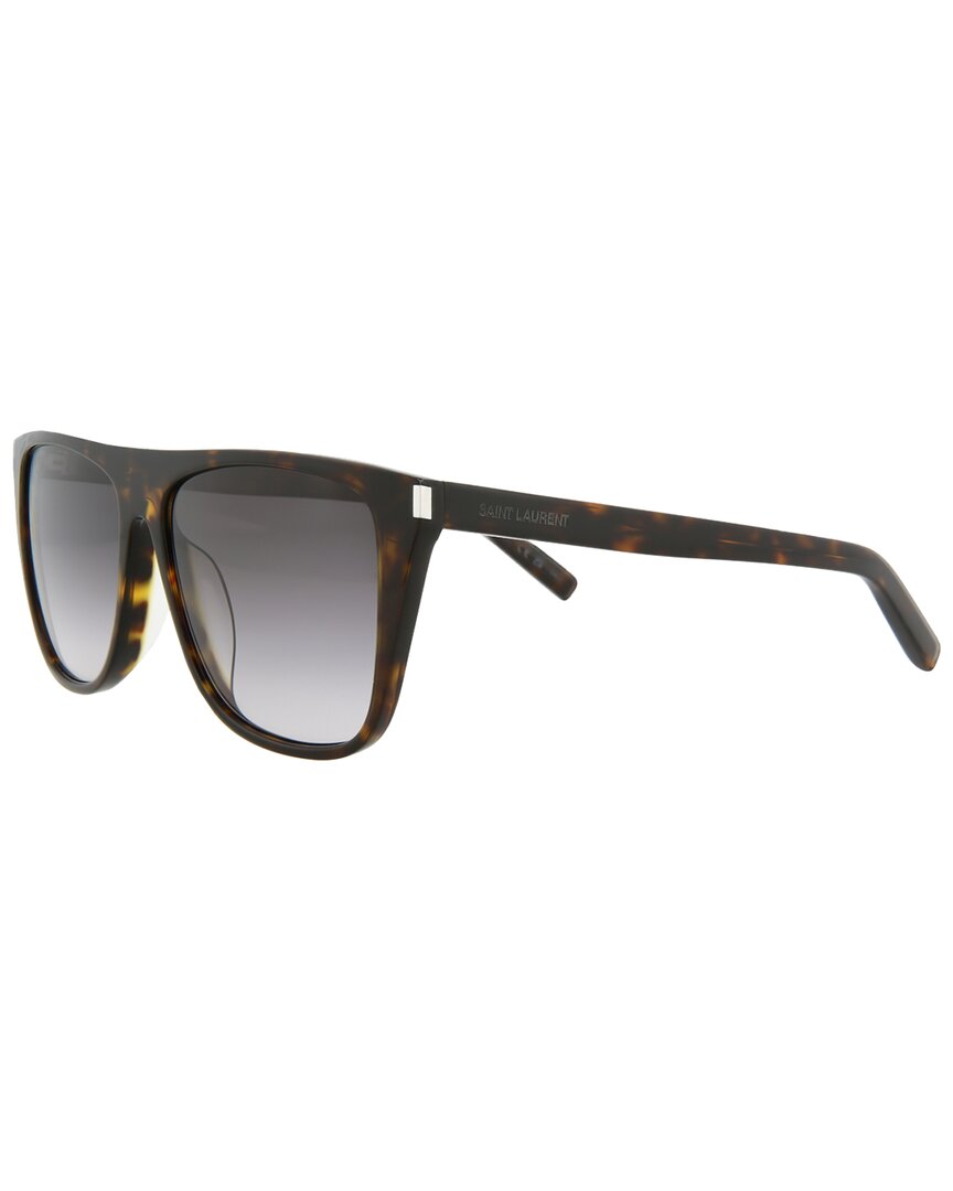 Saint Laurent Unisex Sl1f 58mm Sunglasses In Brown