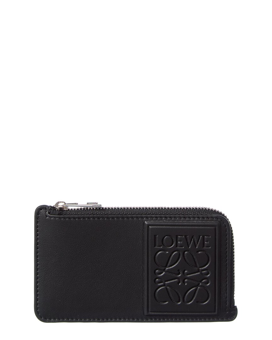 Loewe Coin Leather Card Holder In Black