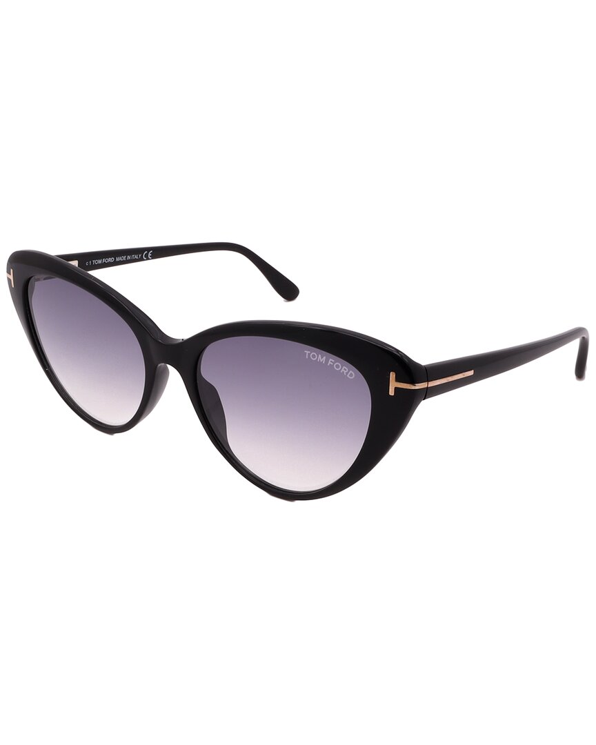 Tom Ford Isabella Cat Eye Sunglasses, 56mm In Black