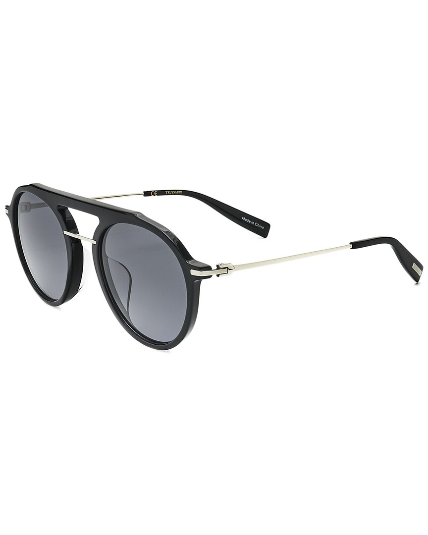 Trussardi Unisex Str403f 700x 53mm Sunglasses In Black