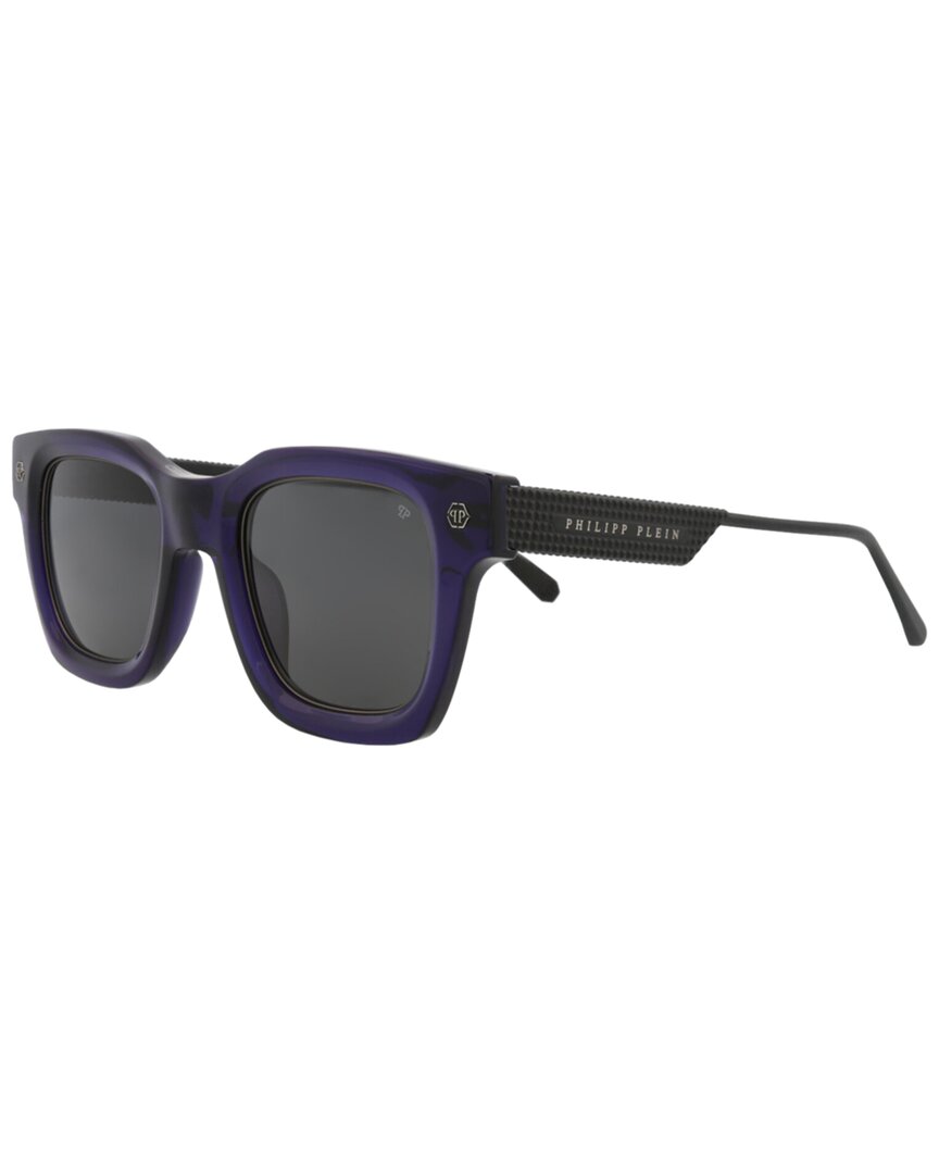 Philipp Plein Men's Spp105m 50mm Polarized Sunglasses In Blue