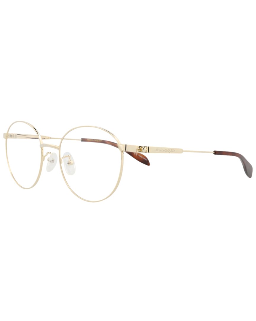 Alexander Mcqueen Men's Am0232o 52mm Optical Frames In Gold