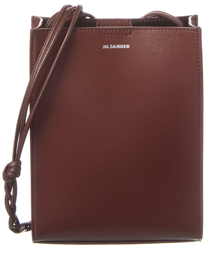 Jil Sander Burgundy Small Tangle Shoulder Bag In Brown