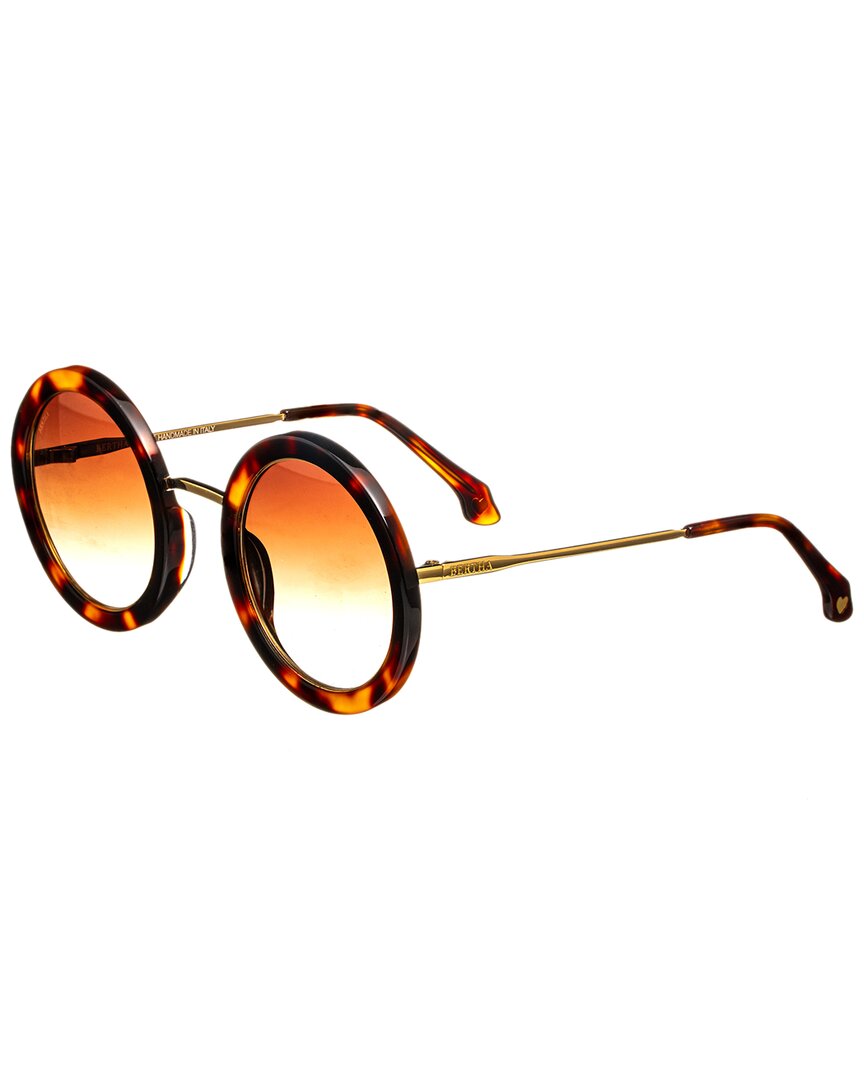 Bertha The Quant Gradient Round Ladies Sunglasses Brsit110-2 In Brown