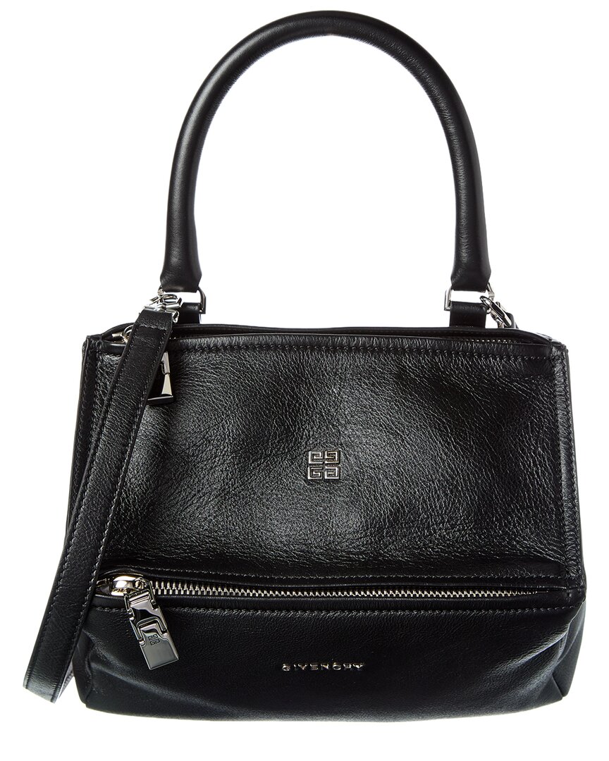 Givenchy Pandora Small Leather Satchel In Black