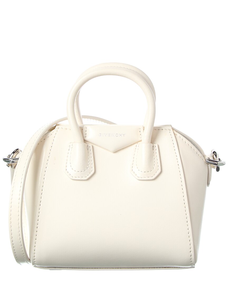 Givenchy Antigona Micro Leather Satchel In White