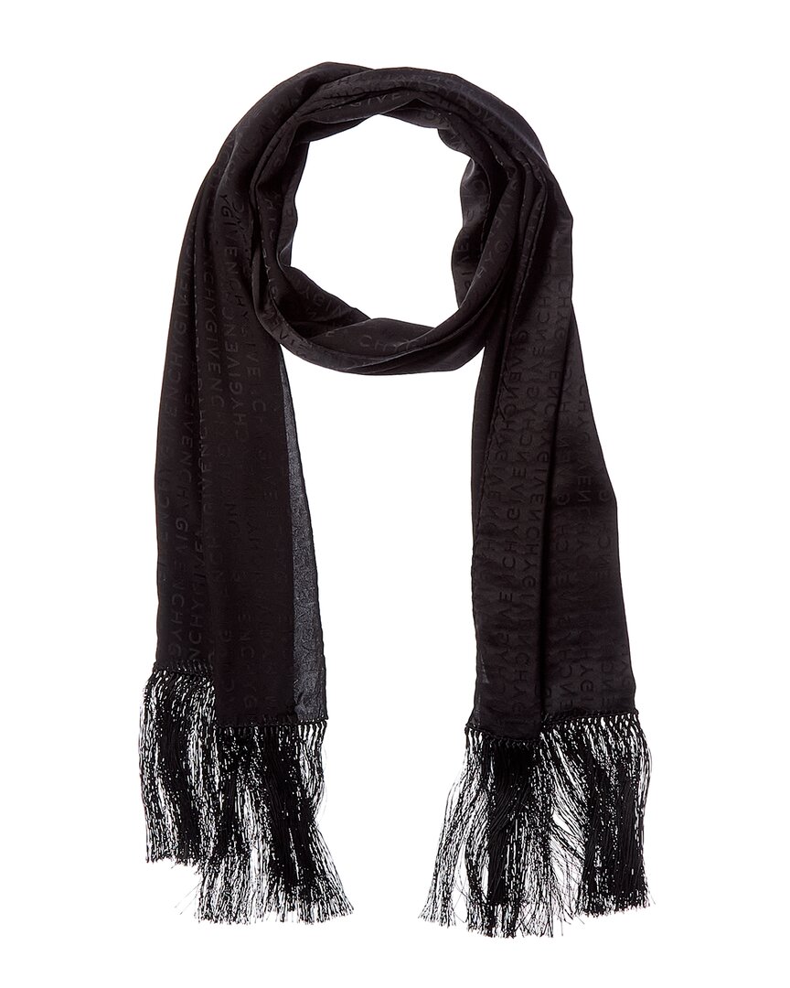 Givenchy All Over Silk Scarf In Brown