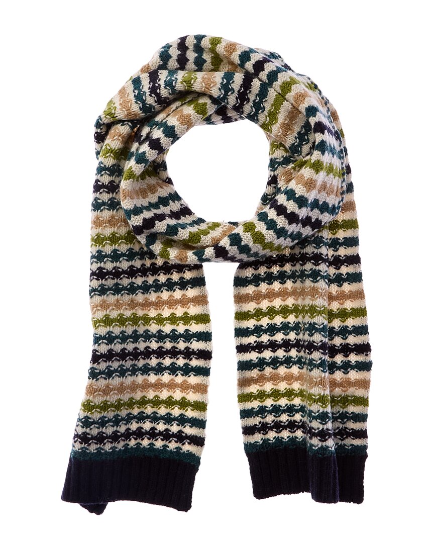 Todd Snyder Bubble Stripe Wool Scarf In Multi