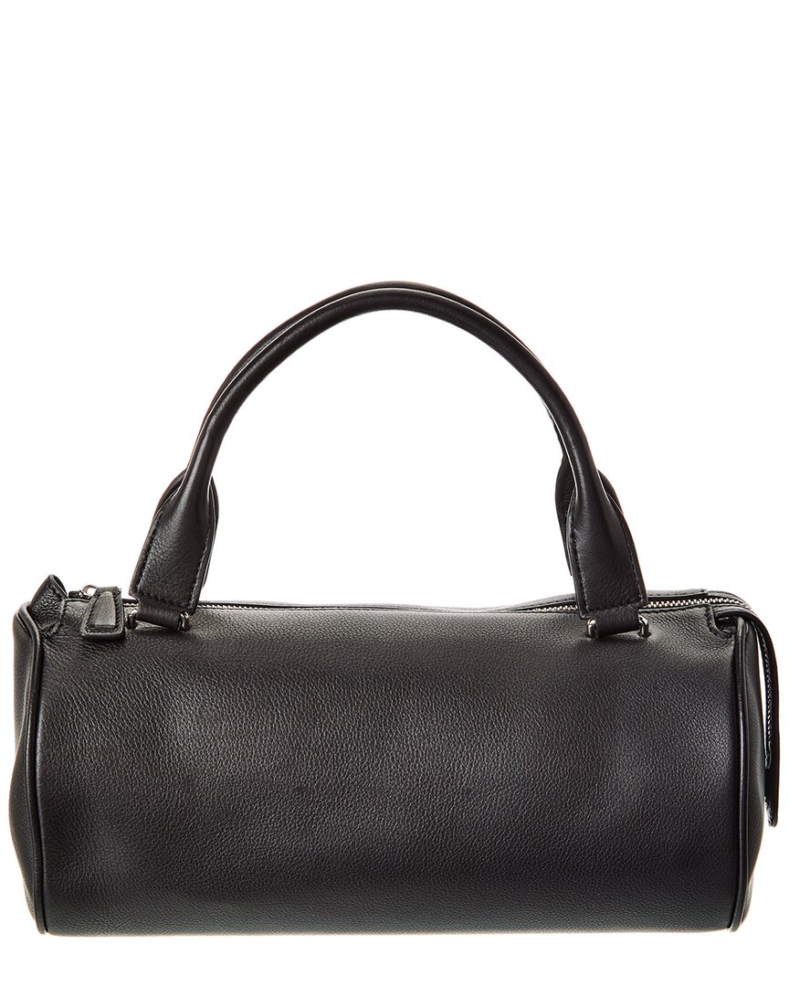 The Row Dnu Inv Edith Leather Clutch In Black