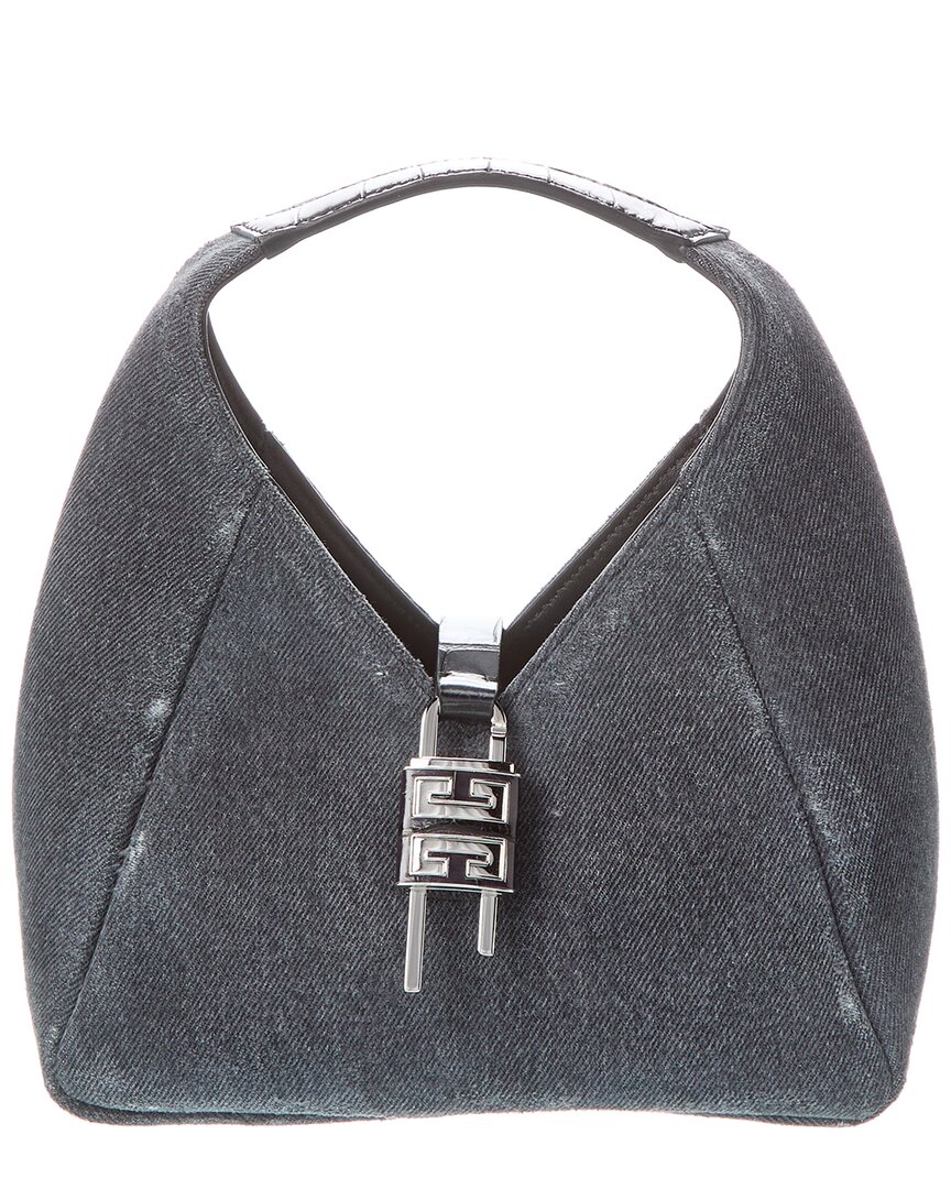 Givenchy Medium G-lock Denim Hobo Bag In Grey