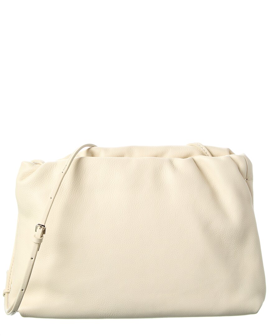 The Row Dnu Inv Bourse Leather Clutch In White