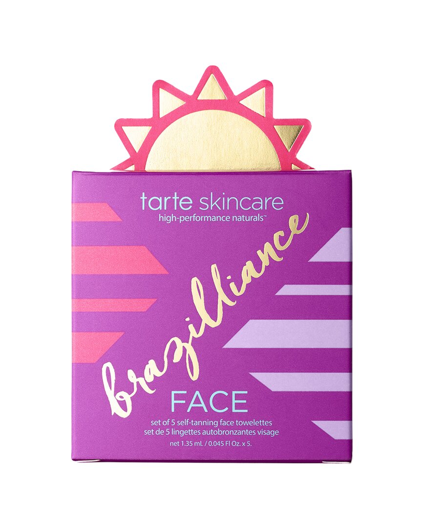 Tarte Cosmetics 0.045oz Brazilliance Self-tanning Face Wipes Towelettes Single Use Pack Of 5