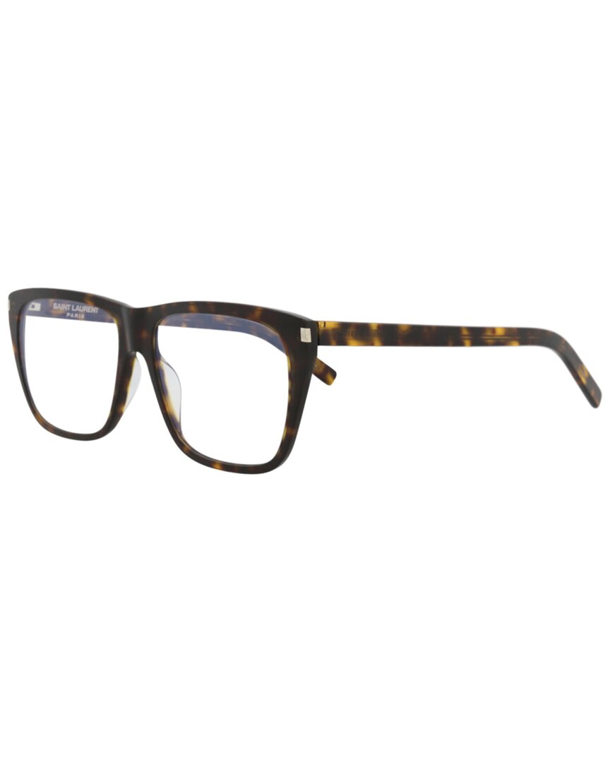 Saint Laurent Unisex Sl434slim 57mm Optical Frames In Brown