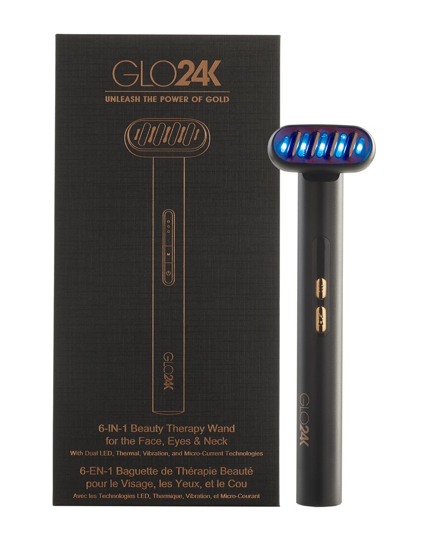GLO24K GLO24K WOMEN'S 6-IN-1 BEAUTY THERAPY LED WAND FOR FACE