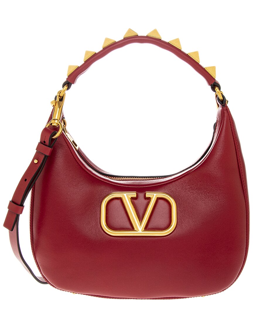Valentino Garavani Stud Sign Bag In Red Leather |