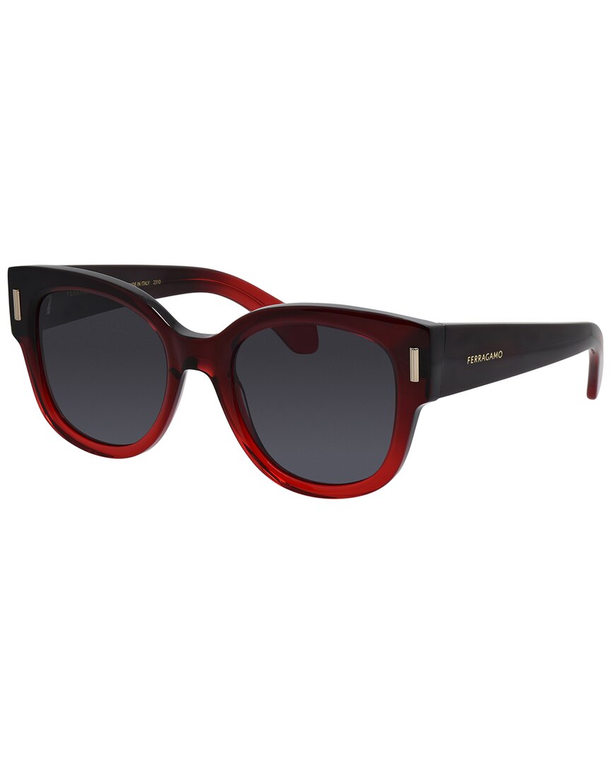 Ferragamo Grey Oval Ladies Sunglasses Sf2007s 615 51 In Brown