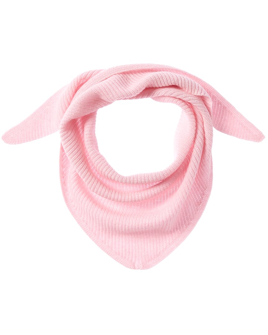 Phenix Rib Knit Cashmere Neckerchief In Pink
