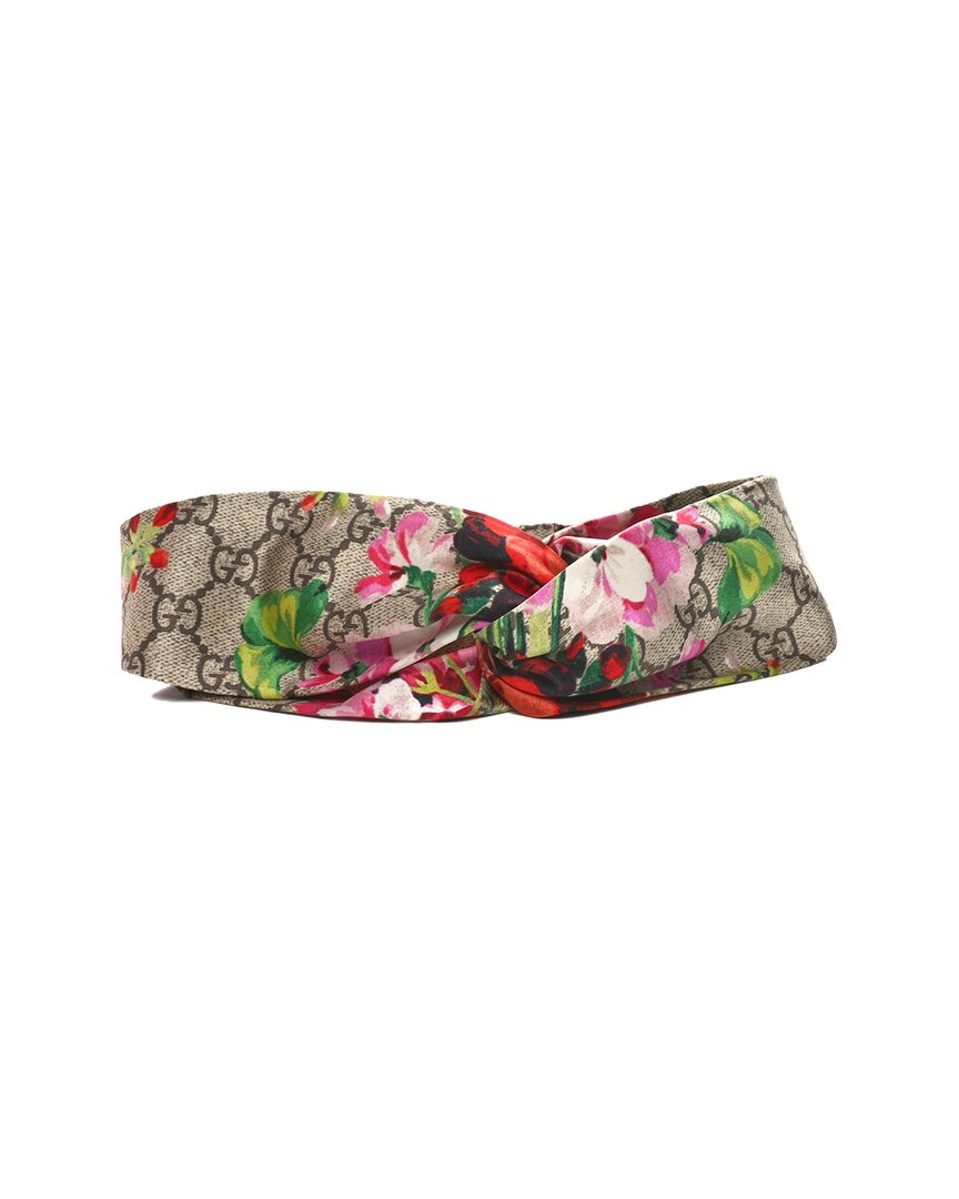 Gucci Silk Monogram Blooms Print Headband (authentic Pre-loved)