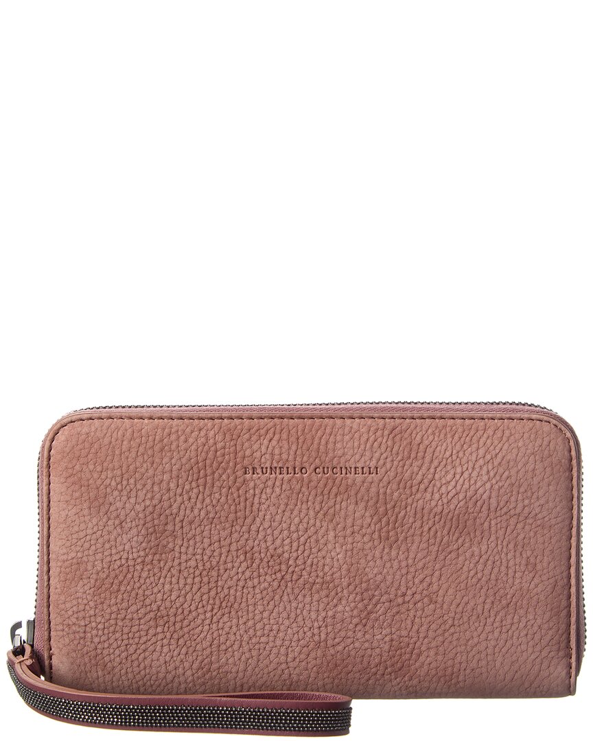 Brunello Cucinelli Leather Wallet In Brown