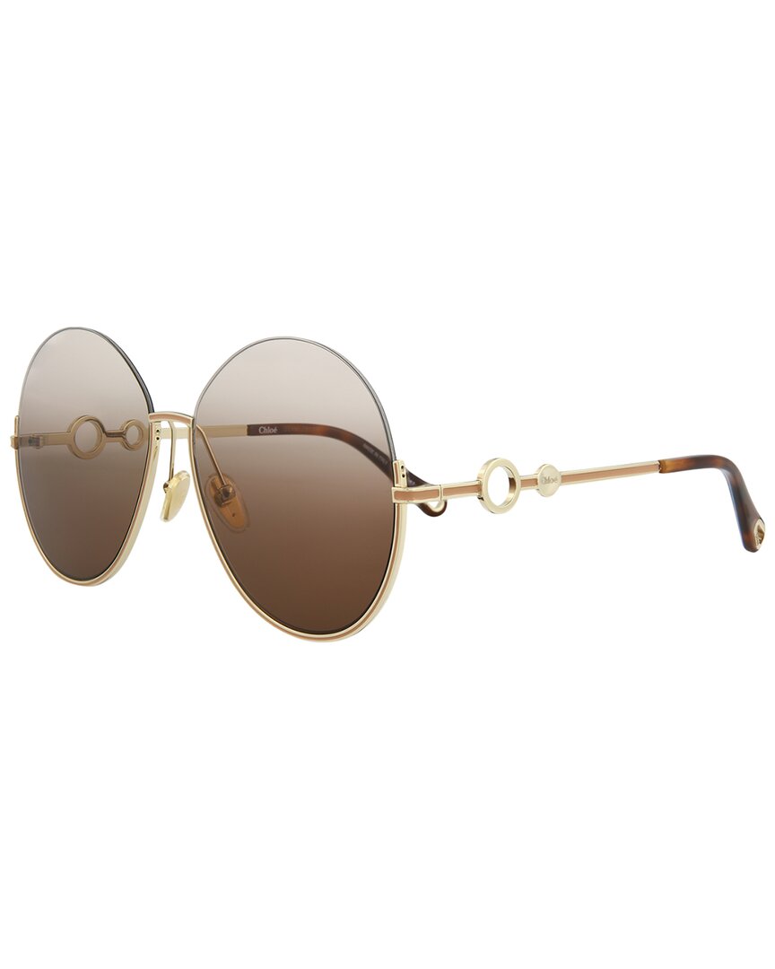 Chloé Women's Ch0067s 61mm Sunglasses In Gold