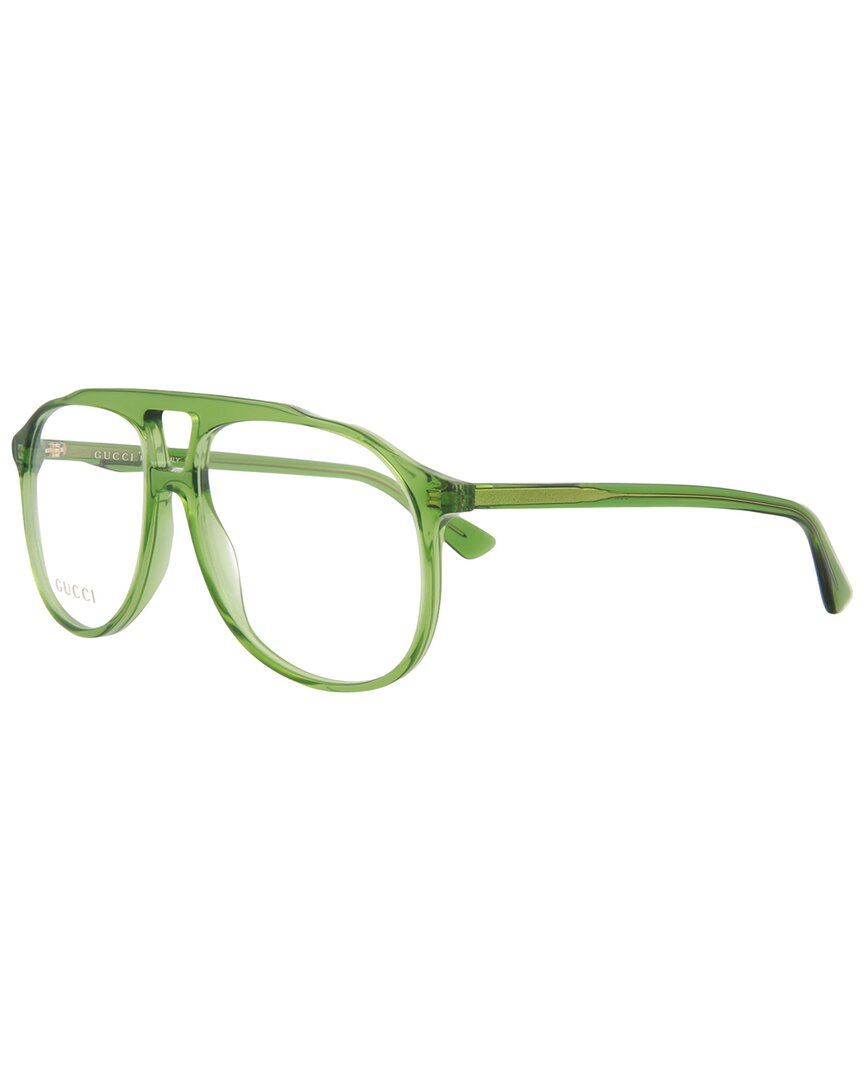 Gucci Men's Gg0264o 57mm Optical Frames In Green