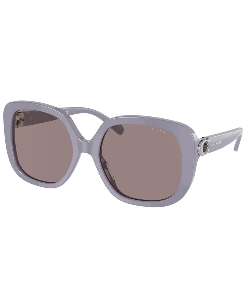 Coach Womens Hc8292f 56mm Sunglasses In Purple Modesens