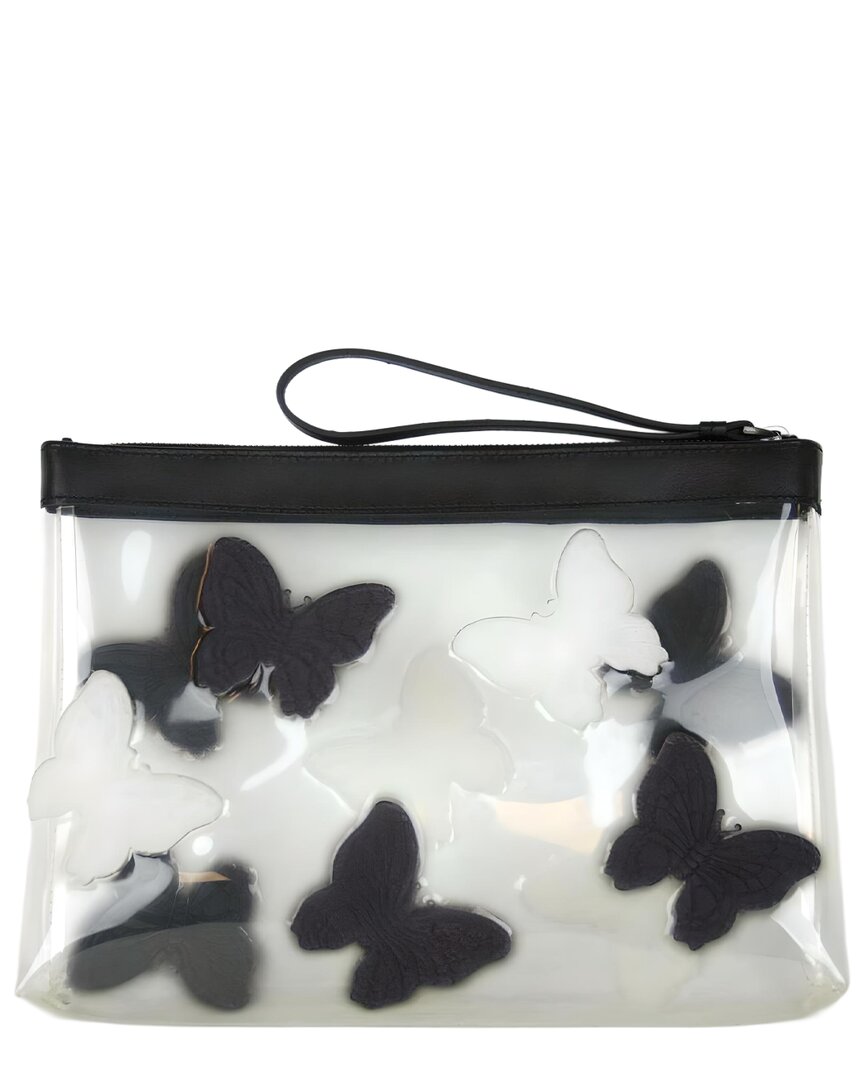 Bottega Veneta Butterfly Clutch In Silver