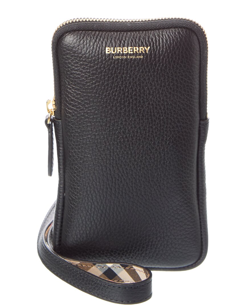 Burberry Leather Crossbody In Brown