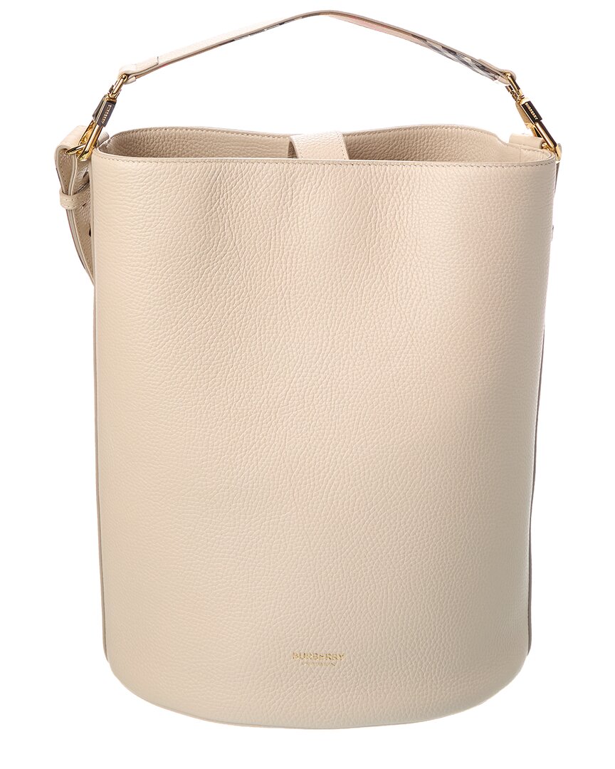 Burberry Leather Bucket Bag In Pattern