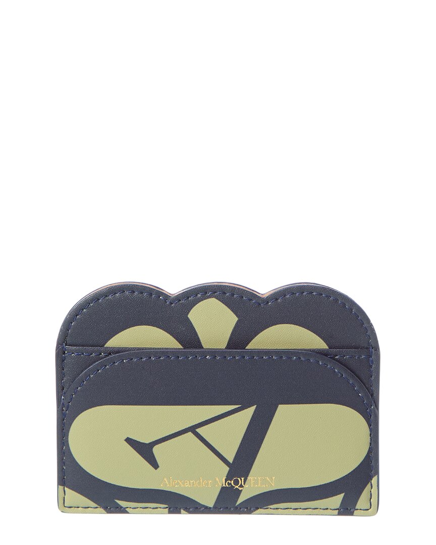 Alexander Mcqueen Leather Card Case In Multi