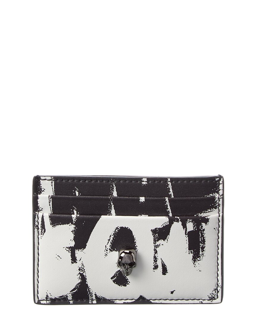 Alexander Mcqueen Leather Card Case In Black