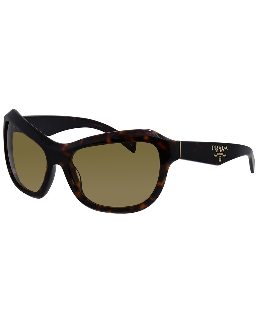 Prada Woman Sunglass PR A27S - Frame color: Radica Tortoise, Lens color: Green Olive - Image 2