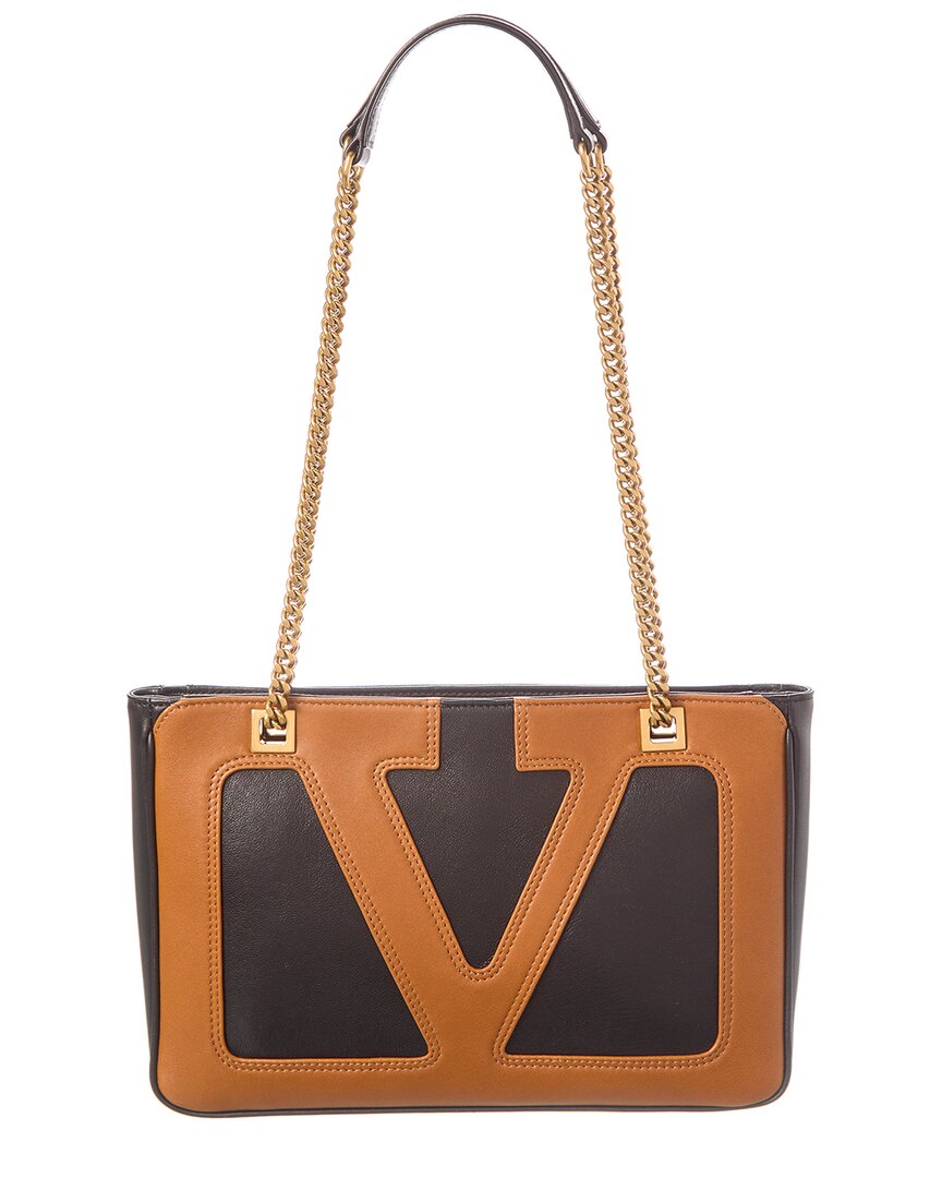 Valentino Viva Small Leather Pouchette In Black