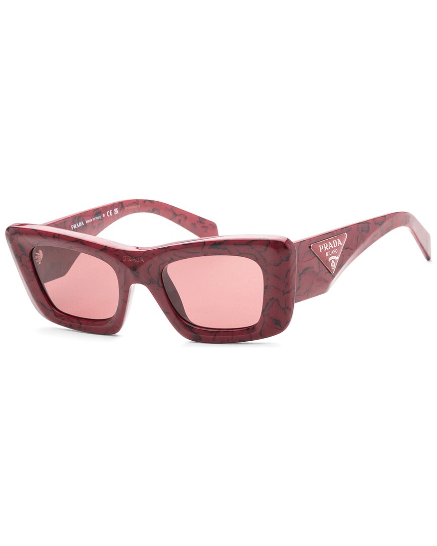 Shop Prada Women's Pr13zs 50mm Sunglasses In Red