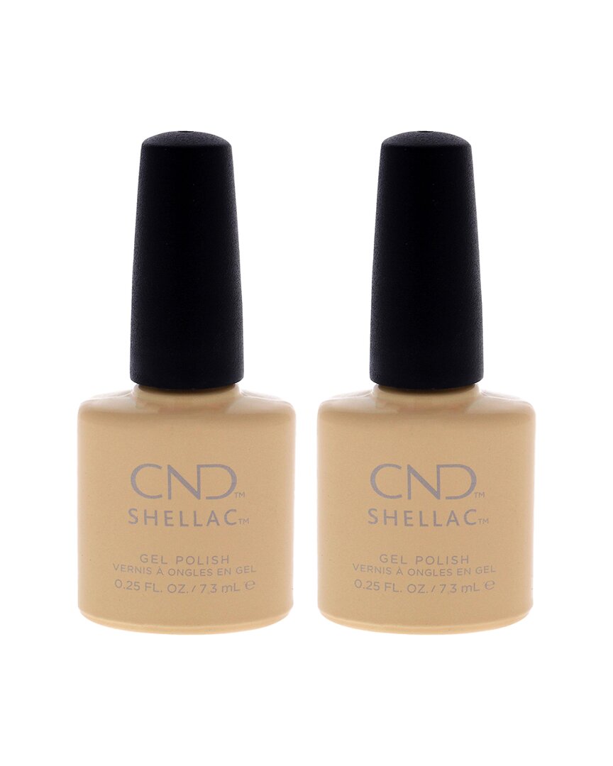 Cnd Women's 0.25oz Exquisite Shellac Nail Color - Pack Of 2 In Nude