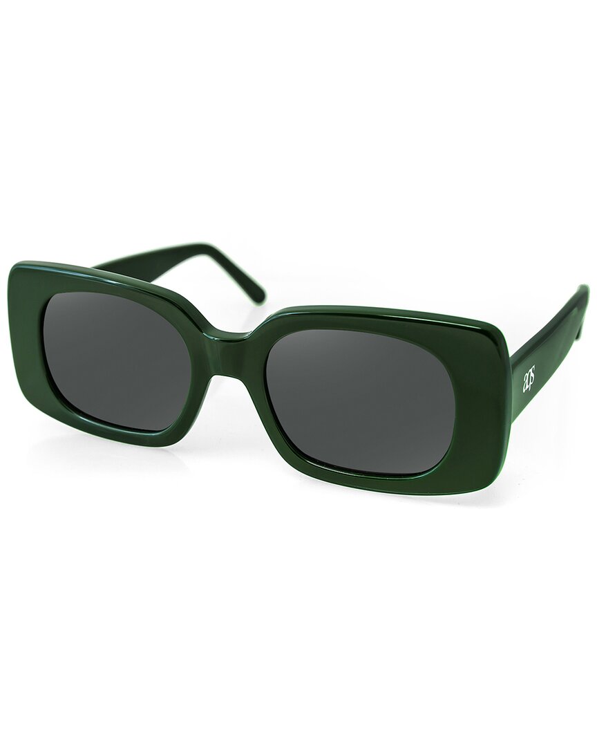 Shop Aqs Unisex Cassie 52mm Polarized Sunglasses In Green