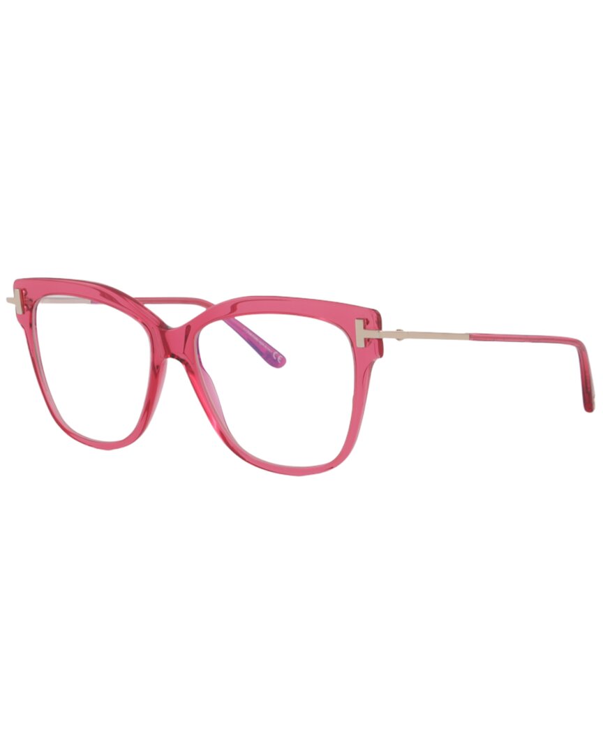 Shop Tom Ford Women's Blue Block 54mm Optical Frames In Red