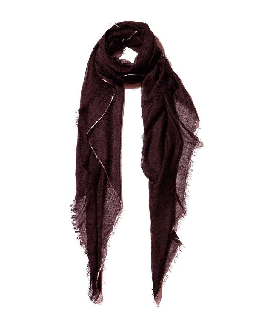 Blue Pacific Specialty Metal Cashmere-blend Scarf In Brown