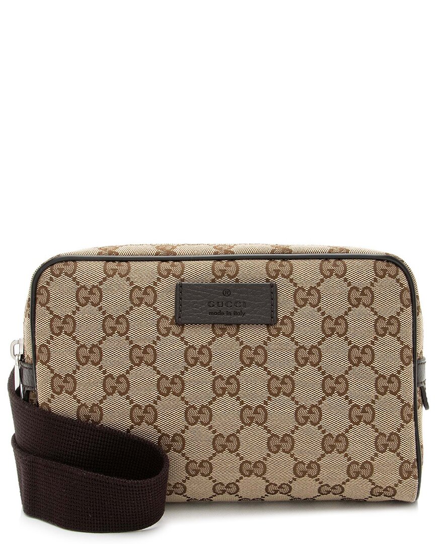 Gucci Beige Gg Canvas Belt Bag (authentic Pre-loved) In Neutral