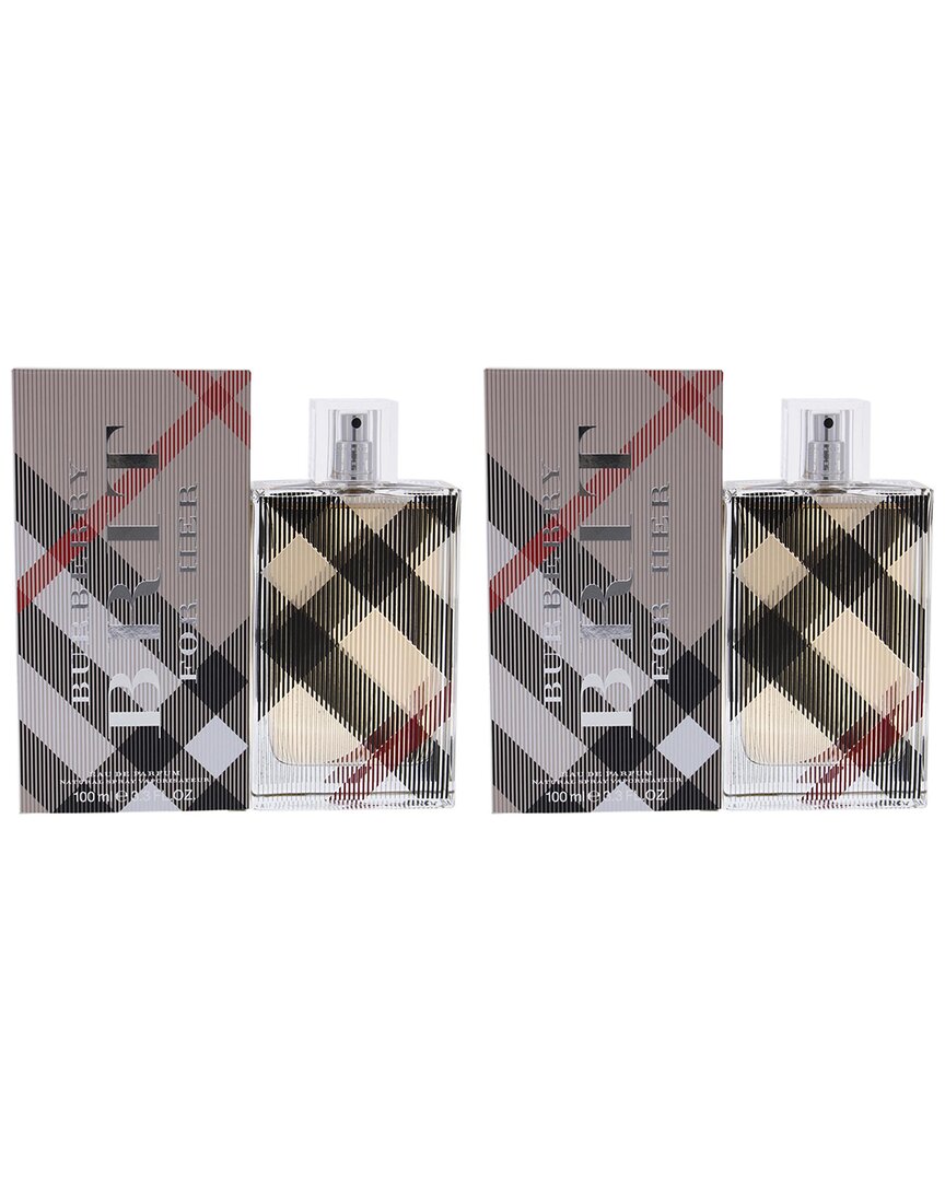 Burberry Women's 3.3oz Brit For Her Edp Pack Of 2