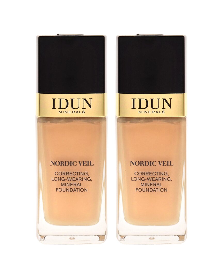 Idun Minerals Women's 0.88oz 312 Ingrid Nordic Veil Foundation - Pack Of 2 In Brown