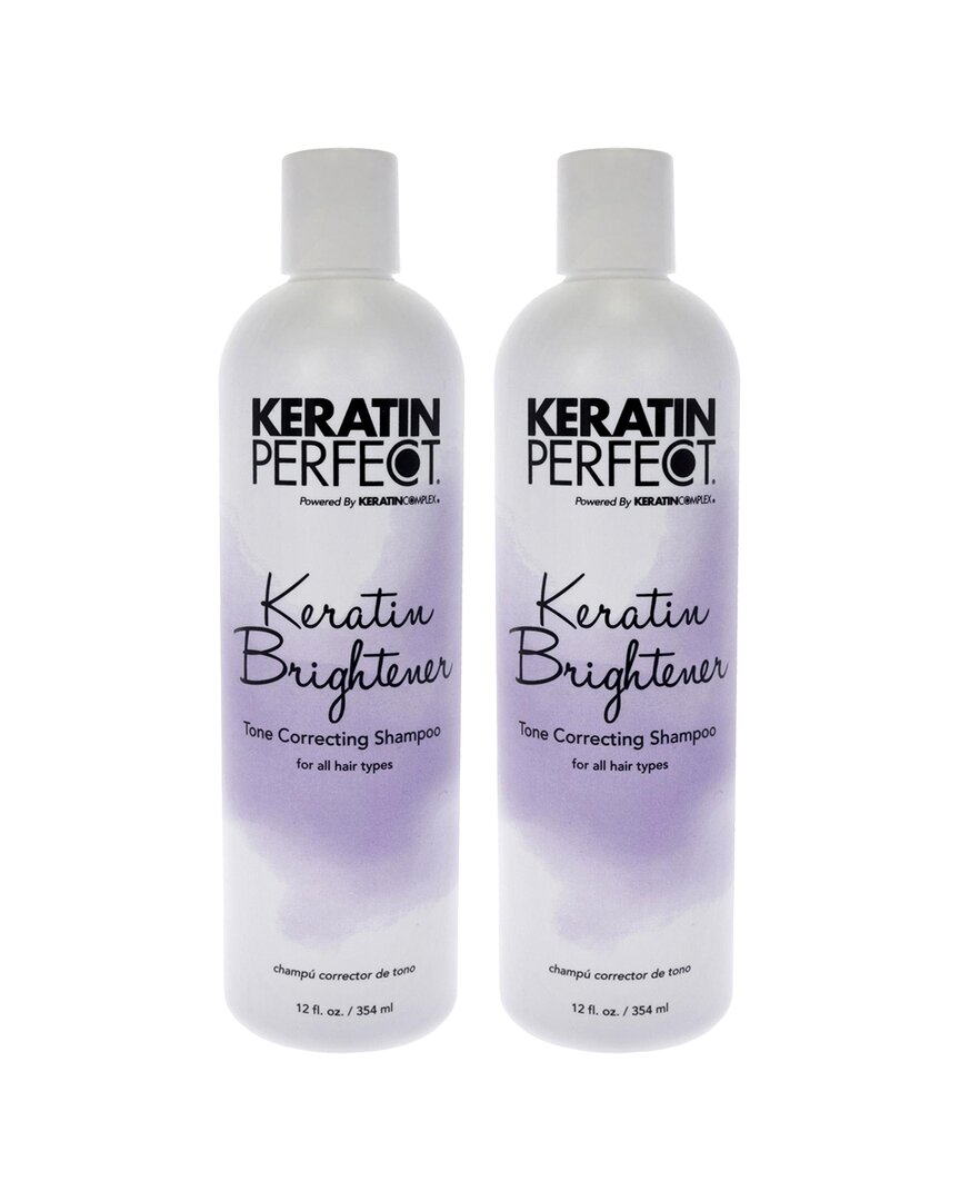 Keratin Perfect Unisex 12oz Keratin Brightener Conditioner - Pack Of 2 In White